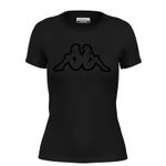Logo-Cost-Camiseta-Negra-Mujer-Kappa