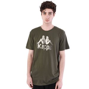 Authentic Camiseta Estessi Slim Verde Manga Corta Hombre Kappa