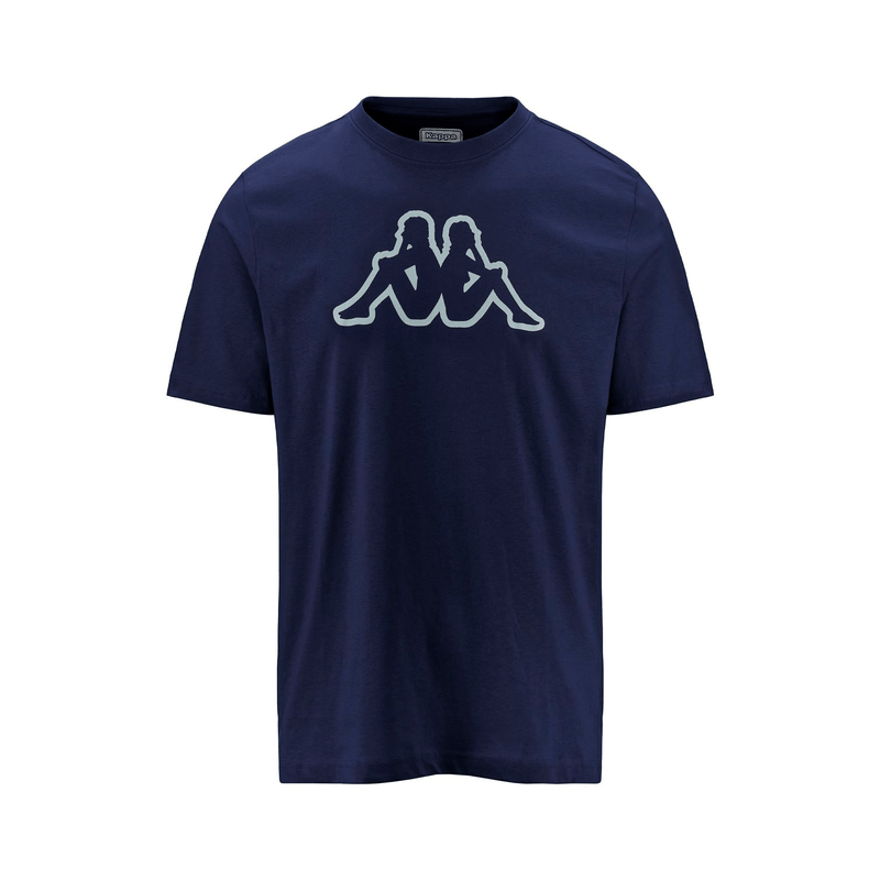 Camiseta-Logo-Cromen-Azul-Hombre-Kappa