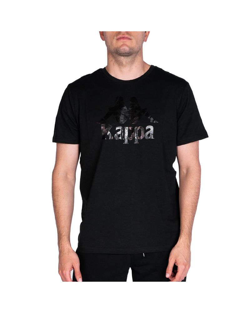 Authentic Camiseta Estessi Slim Negra Manga Corta Hombre Kappa