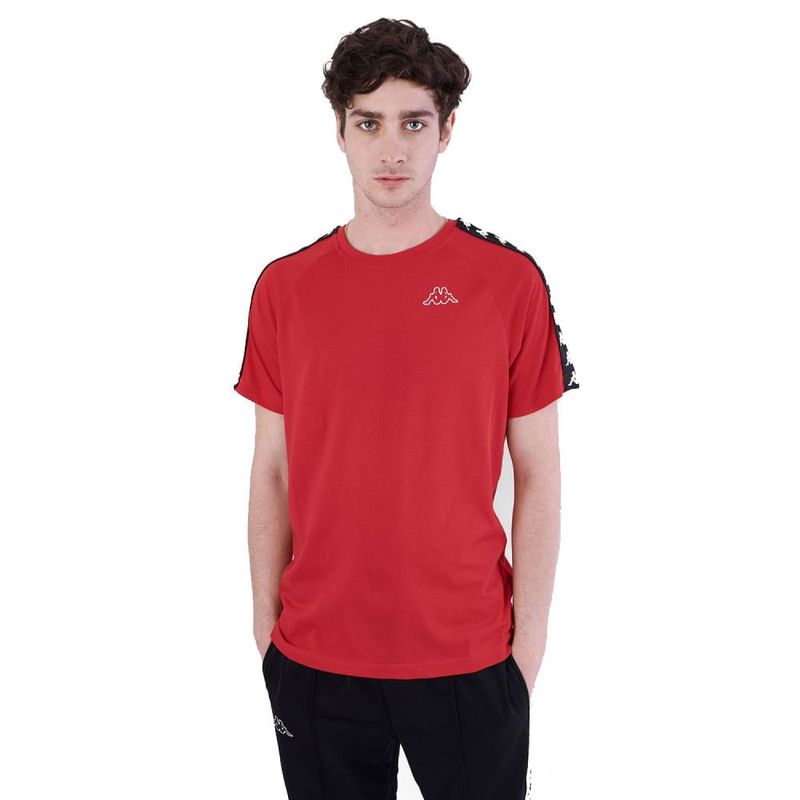 222-Banda-Camiseta-Coen-Slim-Roja-Manga-Corta-Hombre-Kappa