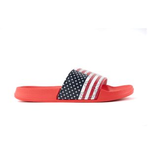 Logo Usa 2 Chanclas Rojas Unisex Kappa